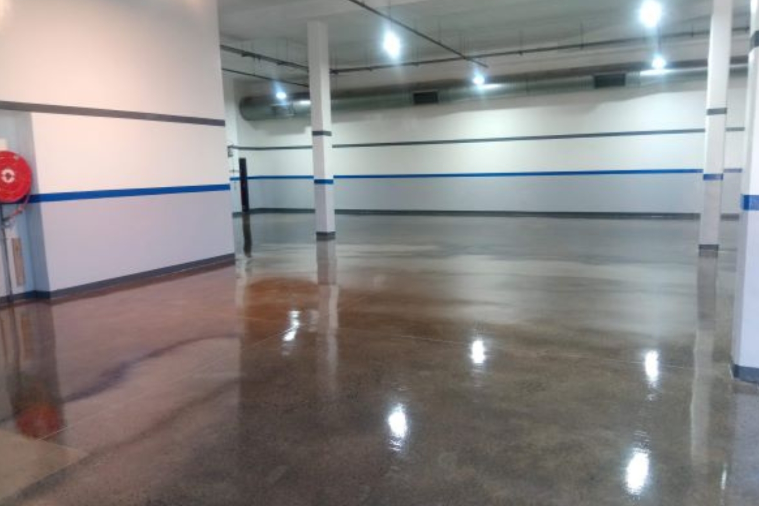 Garage floor coated with Silane.